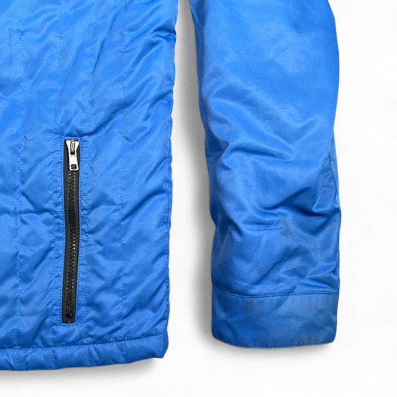 Eddie Bauer Jacket Adult LARGE Blue Goose Down Quilted Outdoor Lined Zip Pockets - Picture 5 of 11